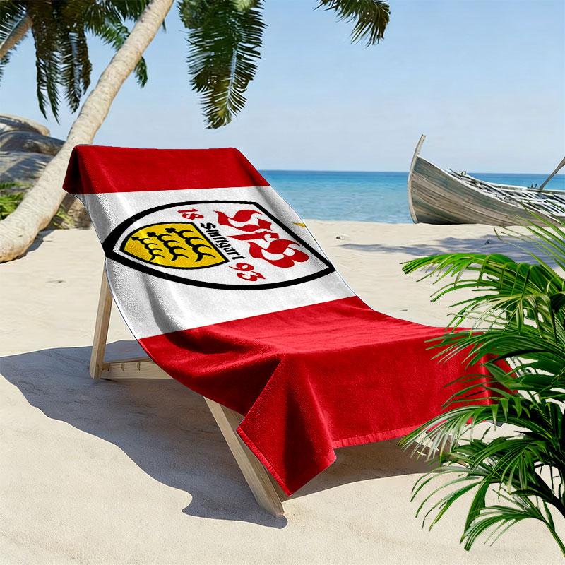 VFB Logo Print Beach Towel, Large Soft Quick Dry Towel for Beach Camping Swimming