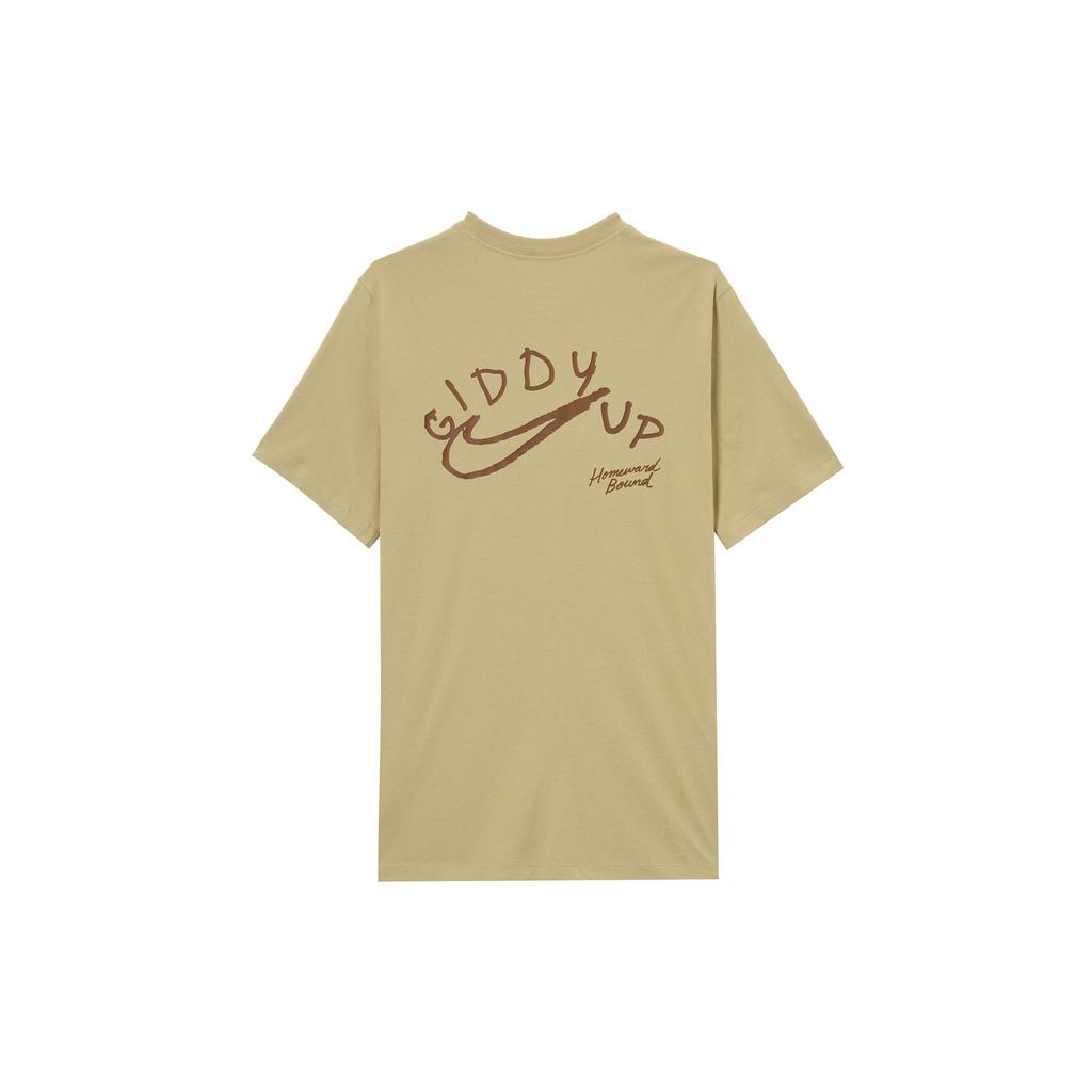 Nike DF Western States Logo Breathable Quick-Dry Round Neck Sports Short Sleeve T-Shirt Men Tops Beige Brown HJ3663297