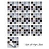 10pcs/set 10/15/20/30cm Flat Marble Mosaic Hard Tiles Wall Sticker Kitchen Bathroom Floor Diagonal Decor Wallpaper PVC Art Mural