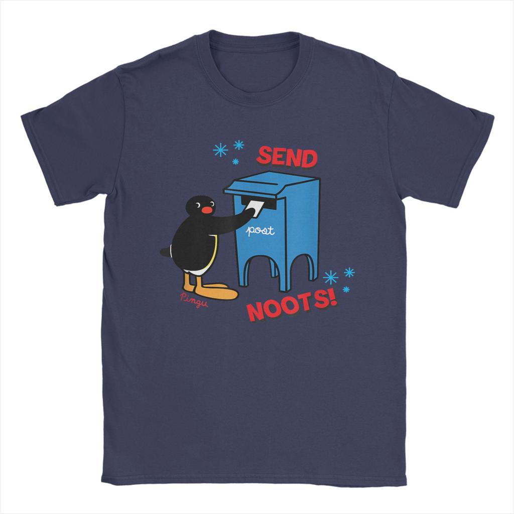 Pingu Send Noots! T Shirt  Hip Hop T Shirts Short Sleeve Funny Tops Summer Cotton O Neck Plus Size Clothing