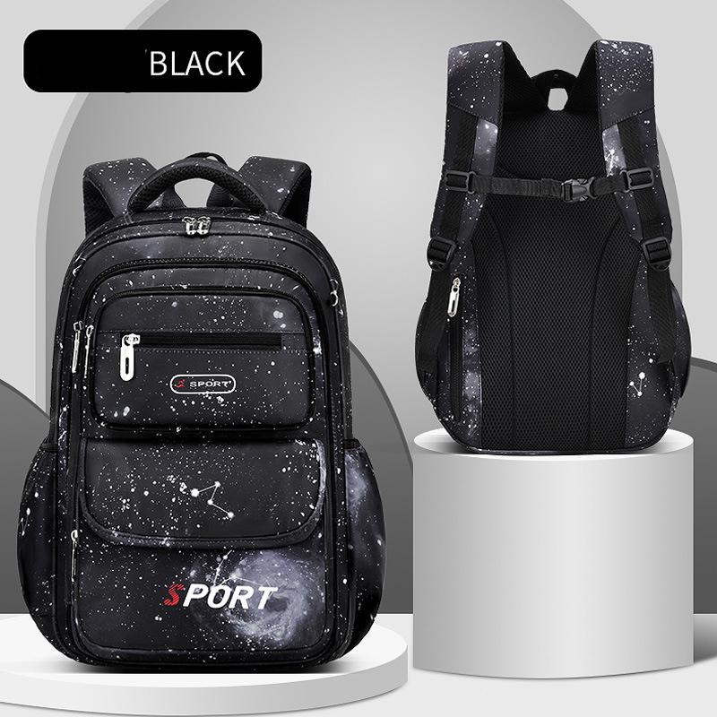 

Новий шкільний ранець для учнів початкових класів. Хлопчик, відкритий збоку зоряне небо, легкий водонепроникний рюкзак для хребта великої ємності 42cm*16cm*28cm