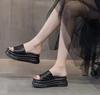 Fashion 7cm New Summer Women Slippers Thick Soles Flip-Flops Ladies Wedge Heels Beach Shoes Woman High Platform Slippers Outside Sandals