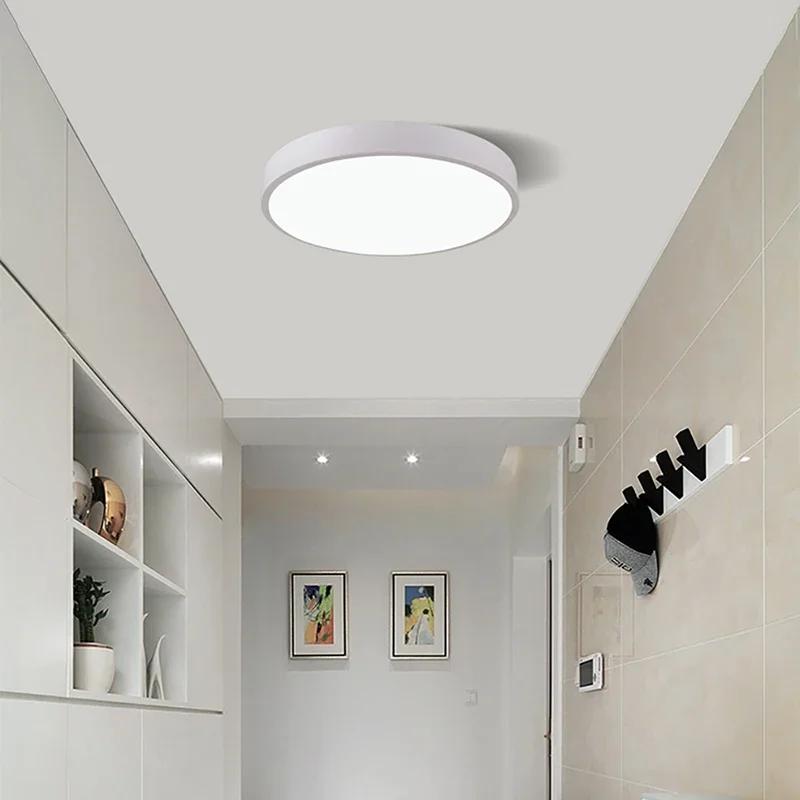 Modern LED Ceiling Light for Living Room Bedroom Room Study Balcony Corridor Lamp Round Square Indoor Decor Lighting Fixture