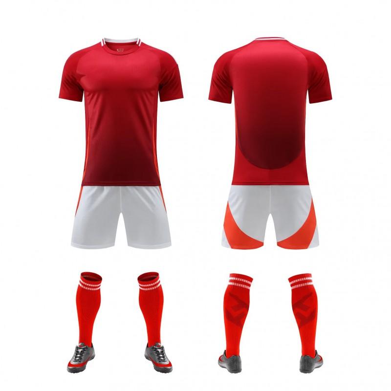 Custom Printed Soccer Training Jersey Set Men Women Kids Sportswear Football Club Team Uniform