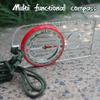 Orienteering Compass Lanyard Waterproof 360-degree Rotating Dial Luminous Display Magnifying Glass Map Scale Camping Compass