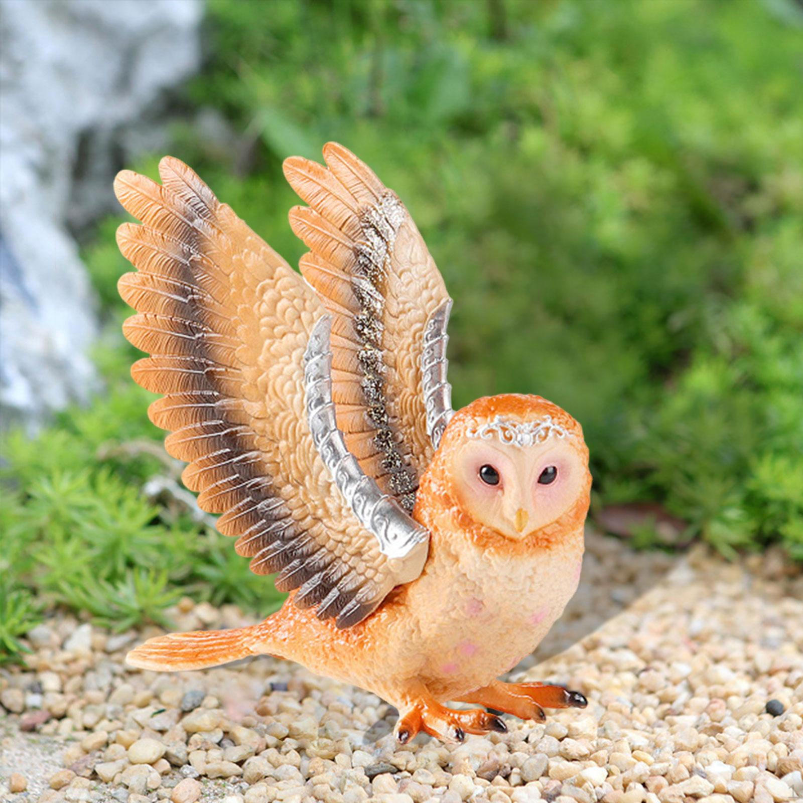 

Фигурка совы, модель животного, раннее образовательное настольное украшение для мальчиков и девочек светло-коричневого