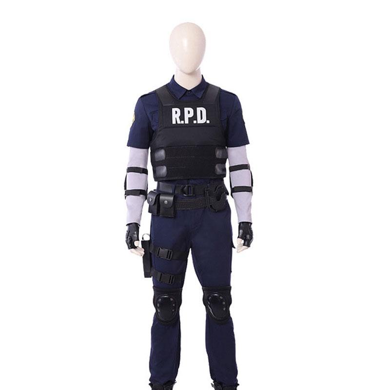 Resident 2 Evil Remake Biohazard Re2 Leon Scott Kennedy Cosplay Costume Police