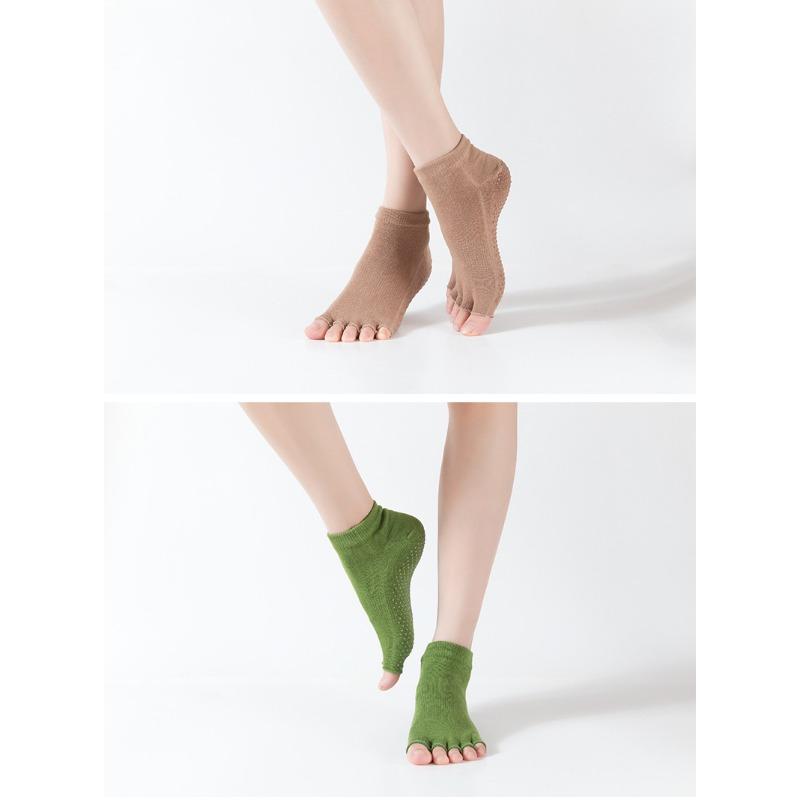 Popular Women's Professional Non-slip Open-toed Yoga Socks, Five-finger Socks, Dance Socks, Rubber Socks, Sports Socks