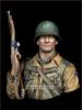 Young Miniature Amerikanischer Soldat des 2. Ranger-Bataillons der Normandie 1944 Büste aus Resin Bausatz YM1898 1/10