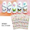 2 PCS/SET 3D Stickers Waterproof Cute Butterfly Nail Stickers Nail Decals Art Decorations