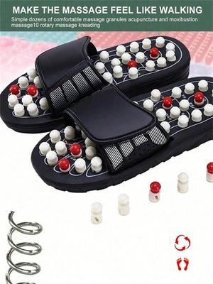 Acupoint Massage Slippers Sandal For Men Feet Chinese Acupressure Therapy Medical Rotating Foot Massager Shoes Unisex