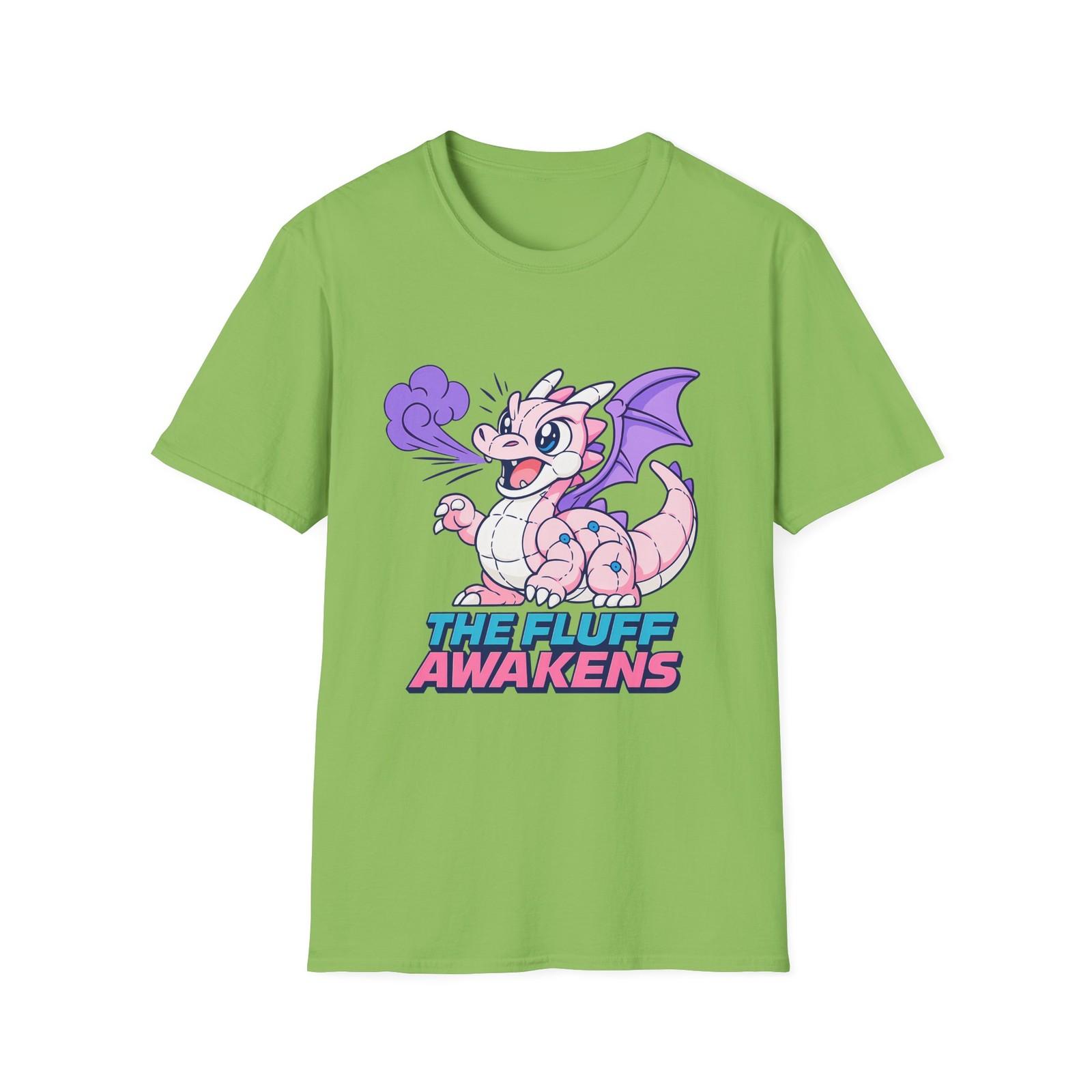 Unisex Softstyle T-Shirt Mens Womens Tees Top Cartoon Pillow Dragon Lavender Funny Retro Anime XL