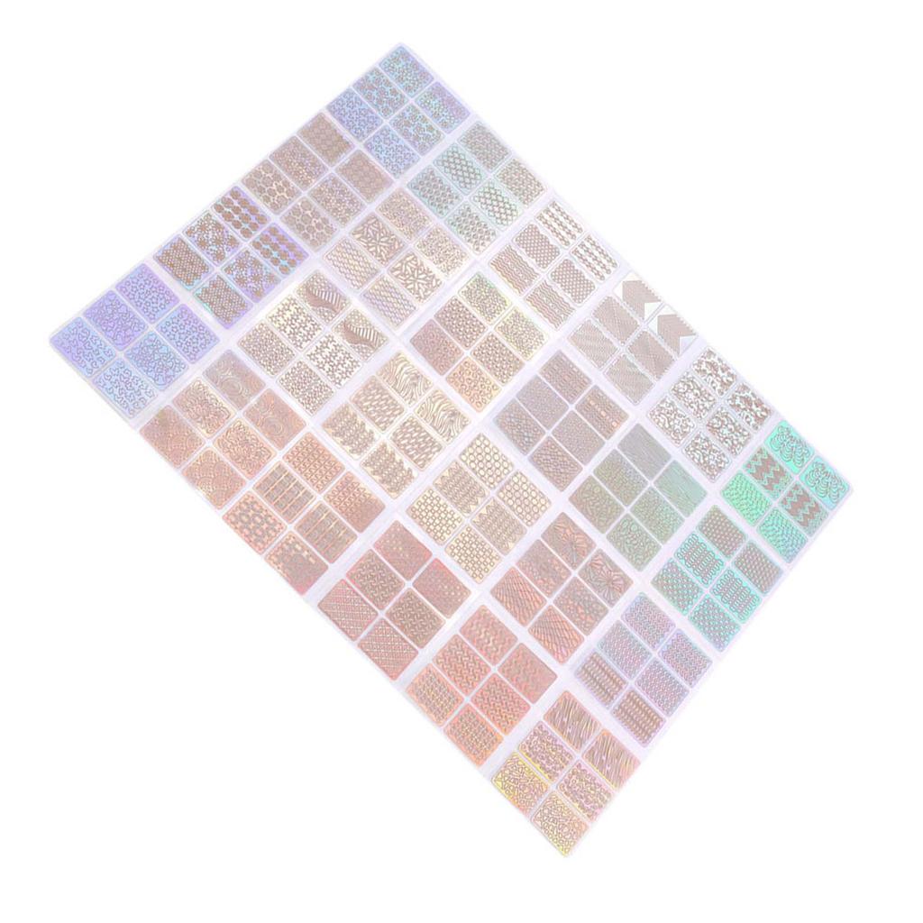 24 Sheet Set New Nail Art Stickers Hollow Nail Transfer Decals Manicure Accessory Decoration