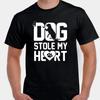 A Dog Stole My Heart Puppy K-9 Animal Lovers Canine Paw Print T Shirt
