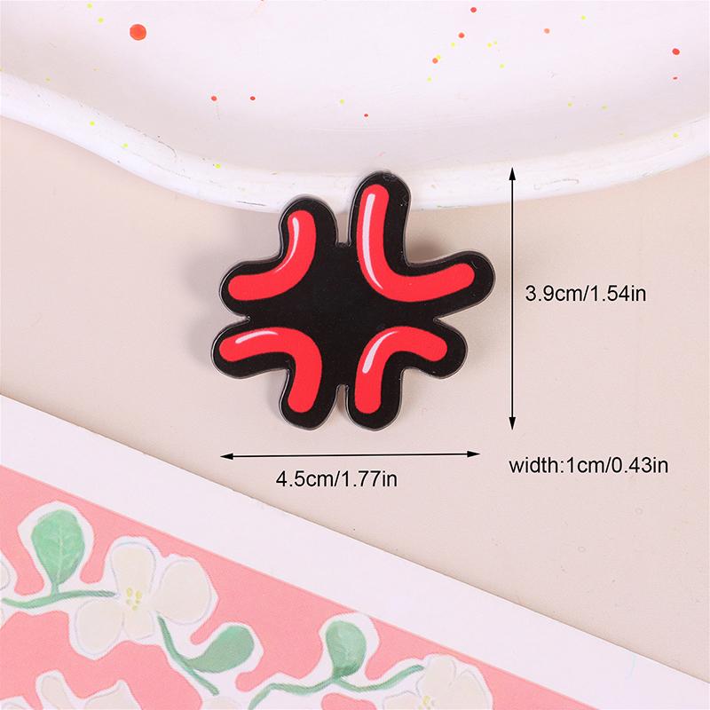 Angry Expression Drop Hair Clip Heartbroken Acrylic Hair Clip Funny Side Clip