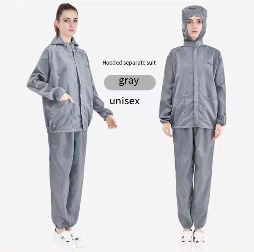 Isolation Split Type Work ClothesUnisex Reusable Anti-Static Safety Clothing With Pockets Dust-Proof Clean Paint Materials