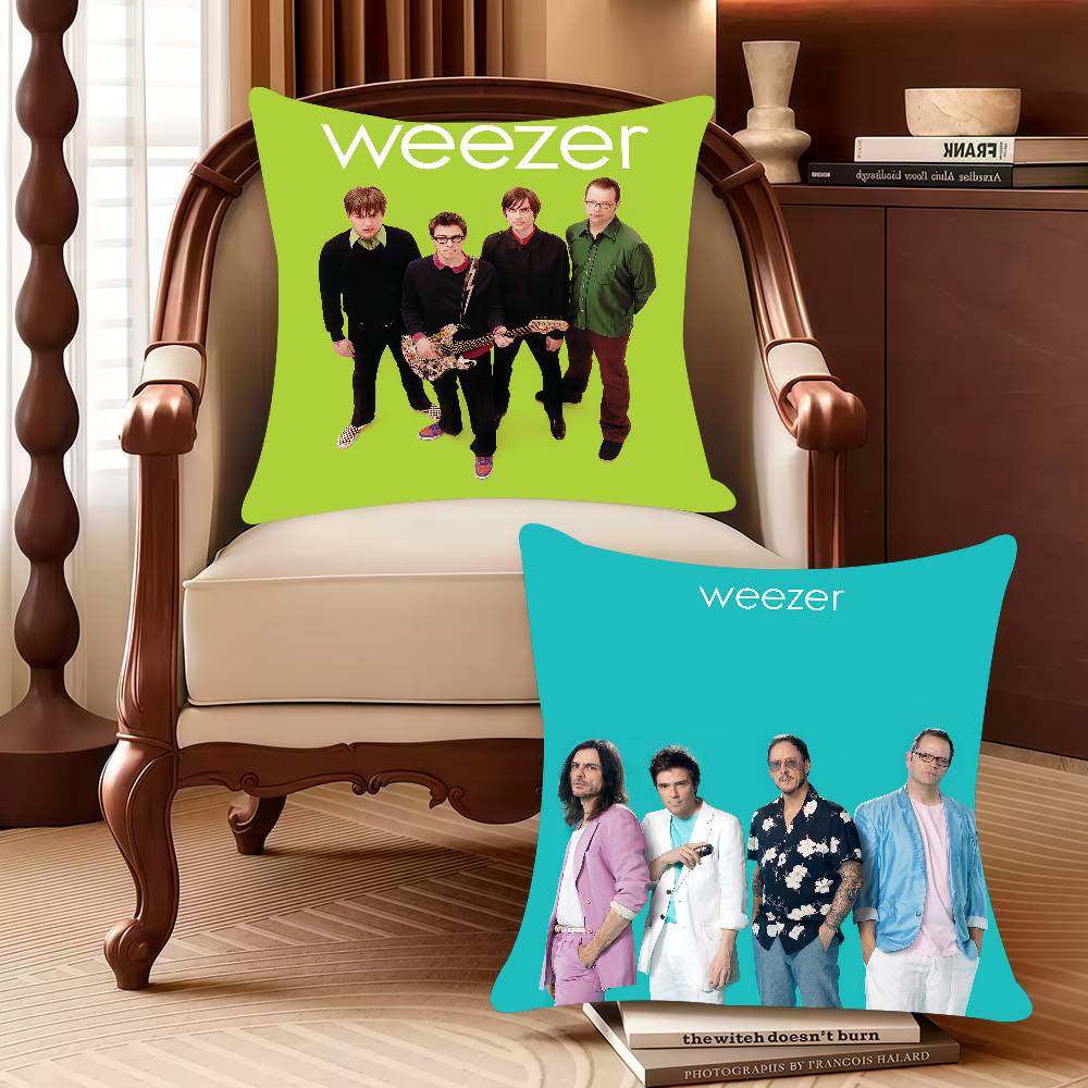 Band W-Weezer Pillow Case Decor Protective Covers Comfortable soft for Sofa Living Room Home office