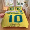 3Pcs Brasilian Football Legend Bedding Sets For All Sizes New 3D Printed Bed Cover Comforter Duvet Cover Pillowcase Bedroom Decoration