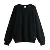 Autumn Linerless Solid Color Waffle Ordinary Cotton Casual Navy Blue Light Luxury Sweatshirt