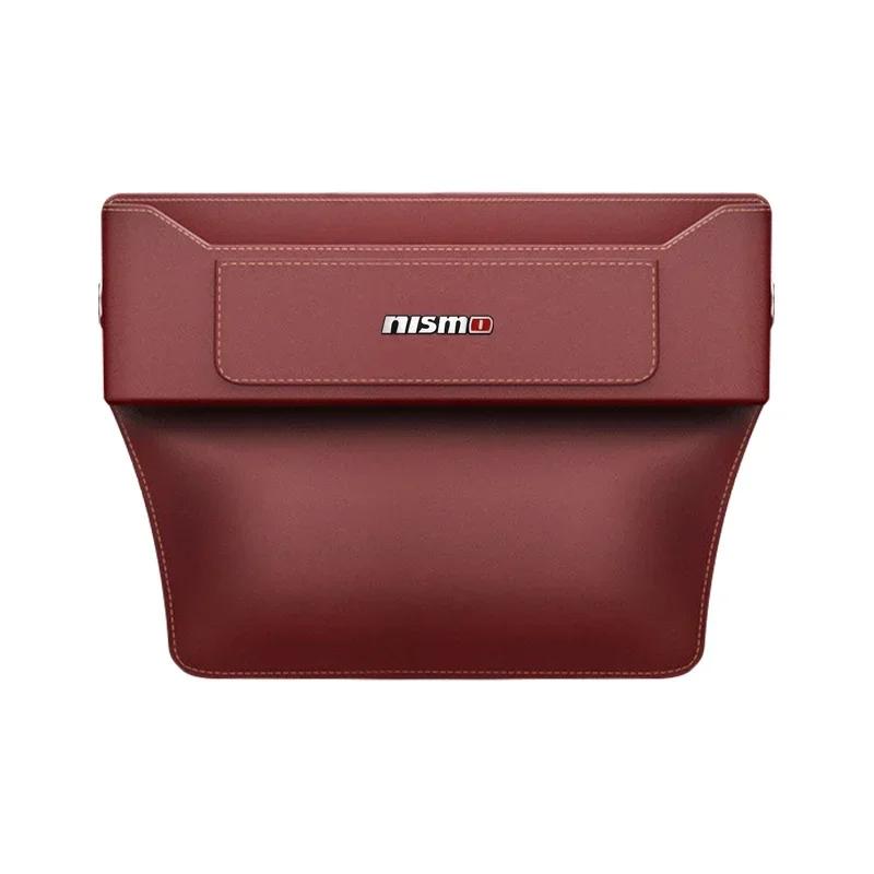Autositz-Lücken-Aufbewahrungsbox Leder-Spalt Seitenfach Geldbörse Für Nissan Nismo Tiida Teana GTR Juke Note Versa Almera Zubehör