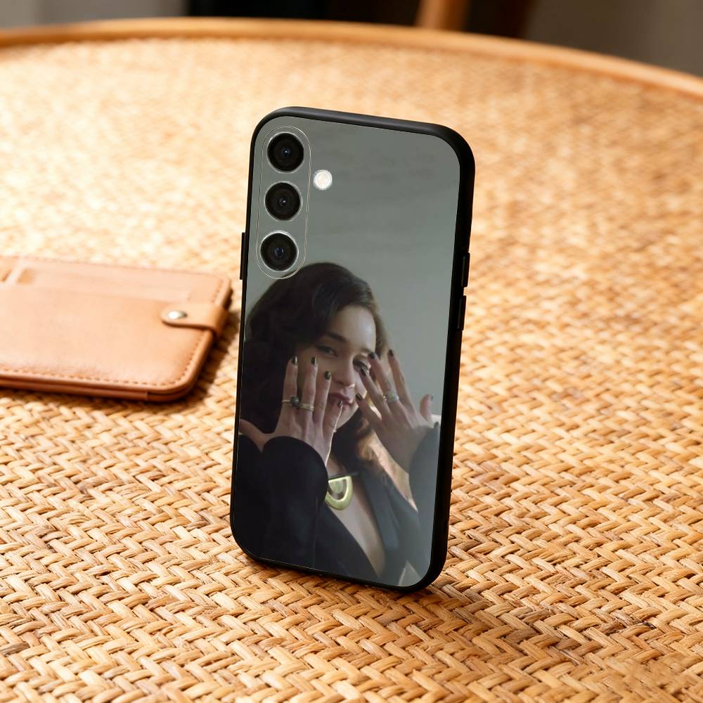 Actress Emilia Clarke Phone Case For Samsung A73,A21s,A22,A31,A32,A52,A53,A71,A80,Soft Black Shell