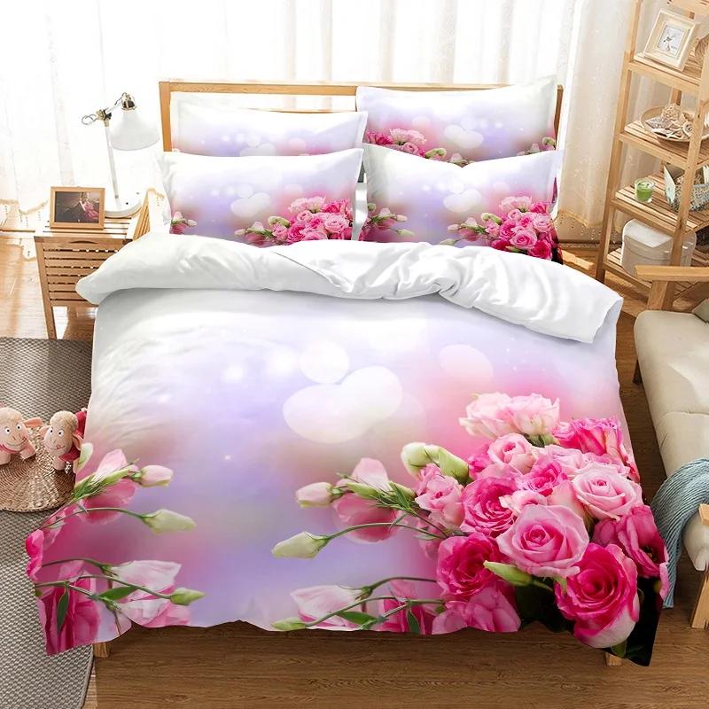 

Розовый Постельный Комплект Размер Квин Постельное Белье Взрослые Зимний Свадебный Постельный Комплект Наборы Пододеяльников Квин Кинг Спальня Домашний Текстиль Ropa De Cama EU single(135x200cm)