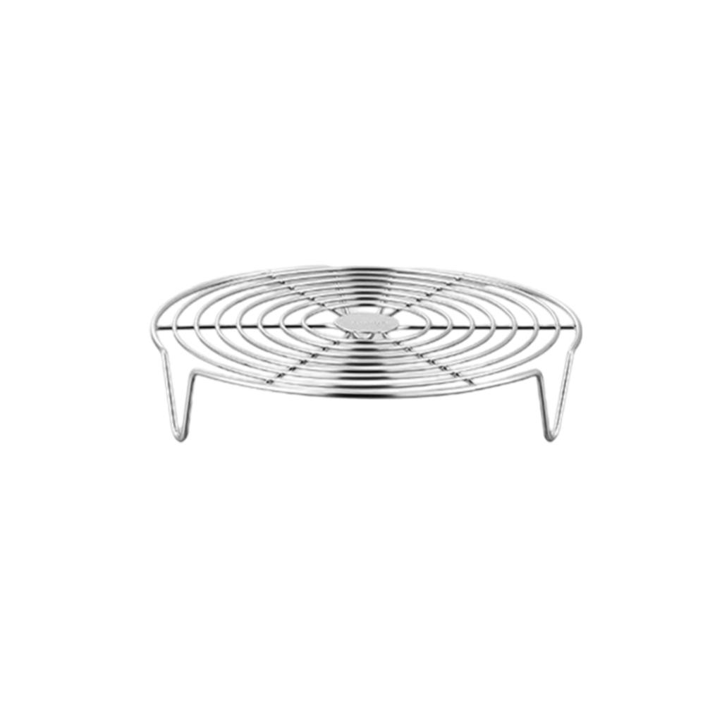 Multipurpose Stainless Steel Steamer Rack for Pot Use with Tray Suitable for Steaming Dumplings Eggs and Grilling