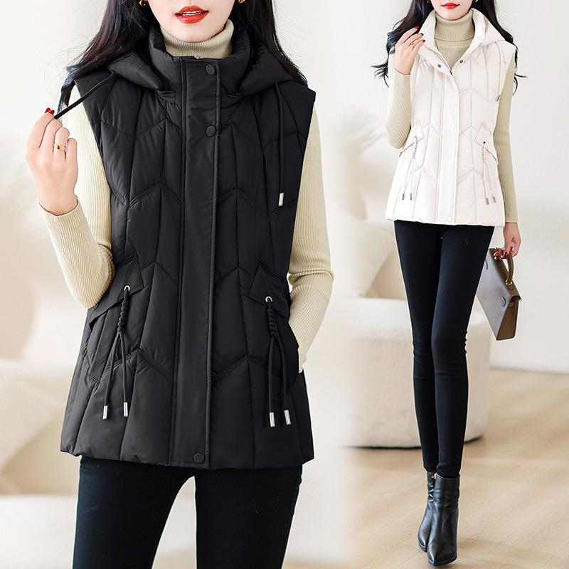 Короткий жилет из хлопка для женщин — фото 9