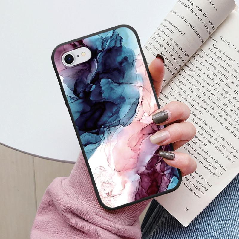 Fashion Marble Cover For iphone SE 2020 7 8 Plus Soft Protective Cases Silicone Coque Bumper Fundas For iphone 8+ SE2020 Shell