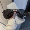 Brown Sunglasses For Men High-End Polarized Sun Glasses For Driving Large Frame Large Face Sunshade Glasses