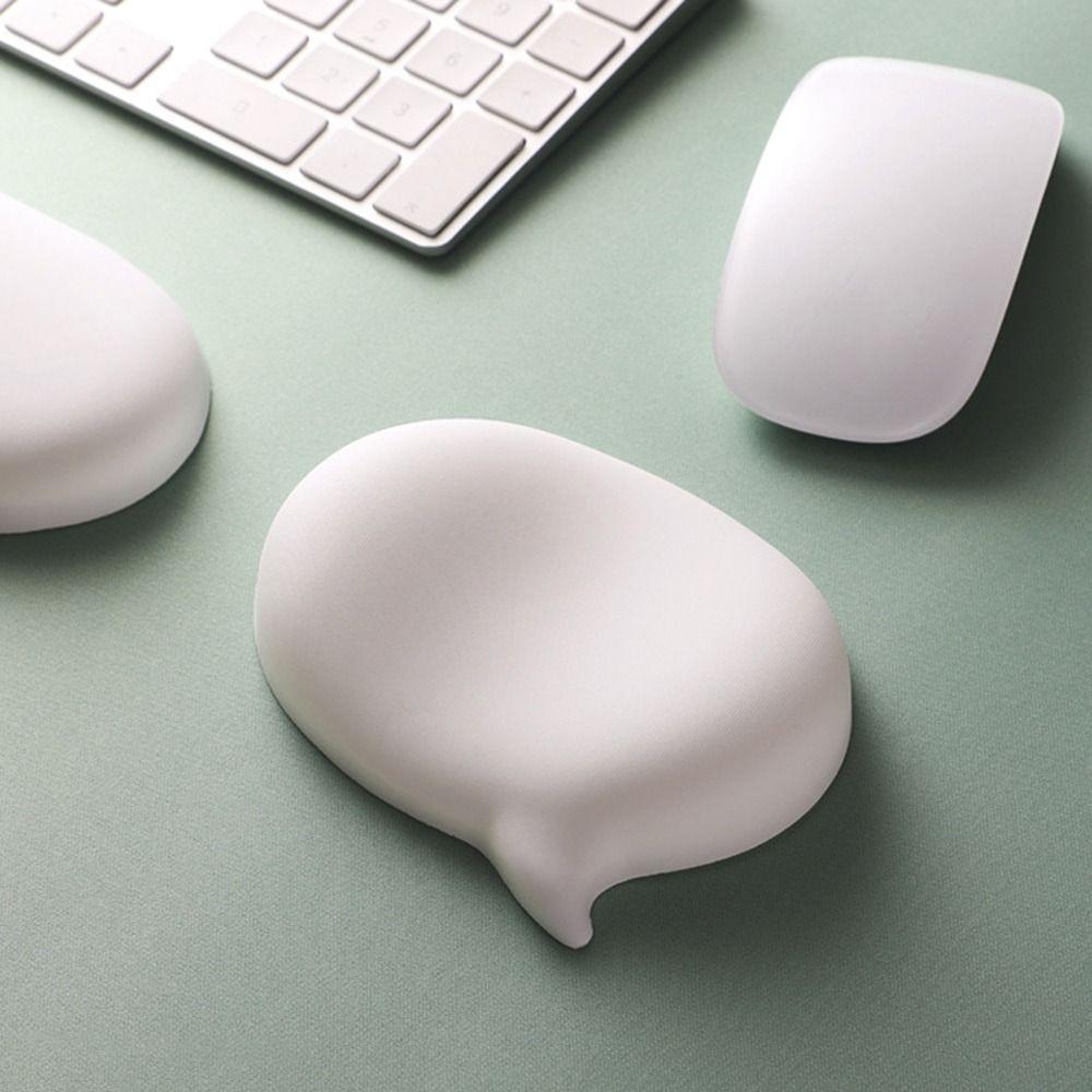 

Silicone Mouse Wrist Rest Soft Keyboard Pad Wrist Support Mouse Pad Computer Accessories White-Mouse Pad
