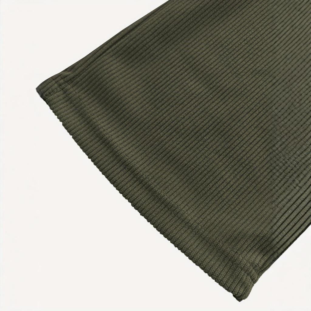 European Men's Corduroy Loose-Fit Casual Pants - Comfortable Autumn Trousers with Logo