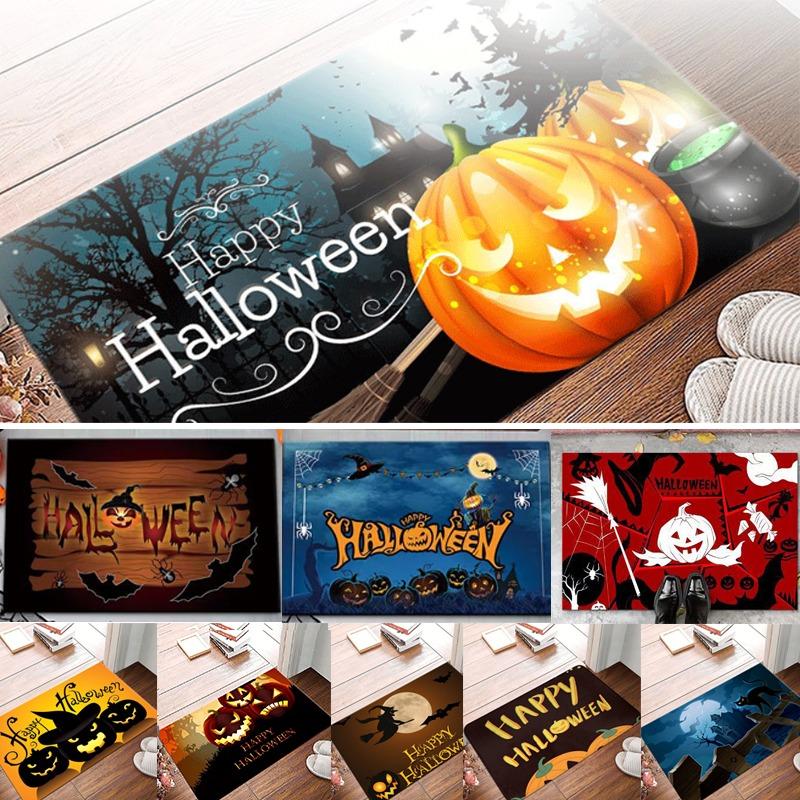 Halloween Cartoon Pumpkin Door Mat Carpet Kitchen Bedroom Living Room Home Rugs 60/80/90cm