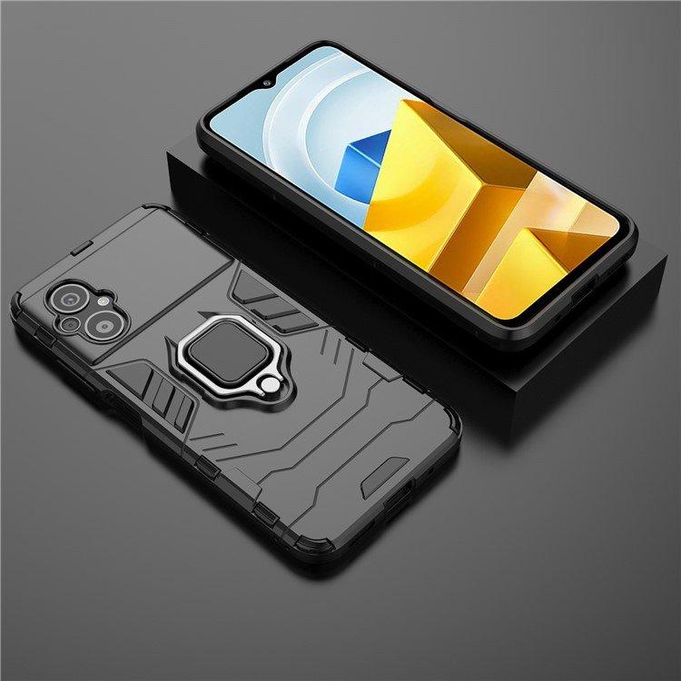 Case for Xiaomi Poco M5 4G, Kickstand Ring, black