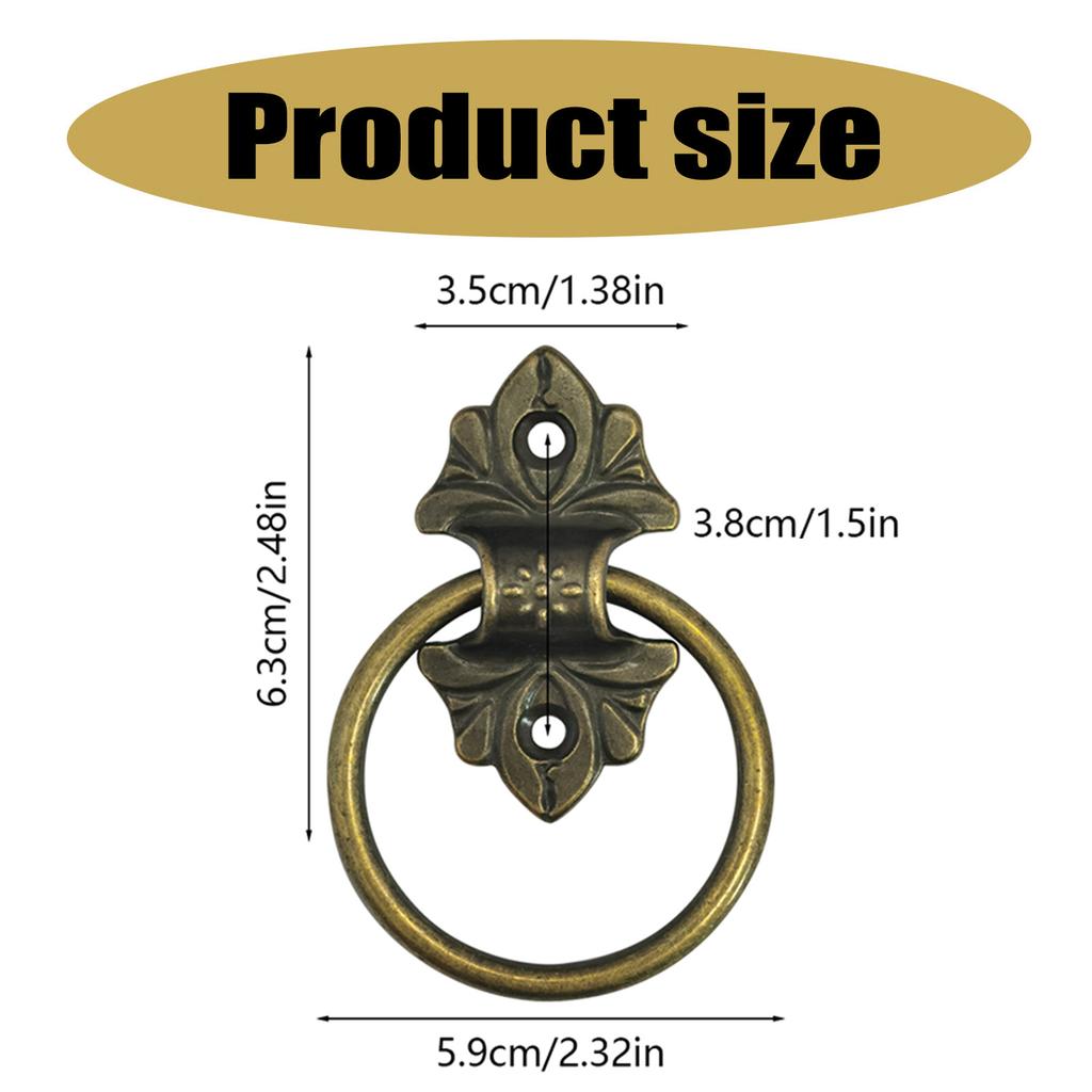 Classical Round Drawer Pulls Metal Cabinet Handles In Antique Bronze Finish Vintage Inspired Drawer Knobs for Household