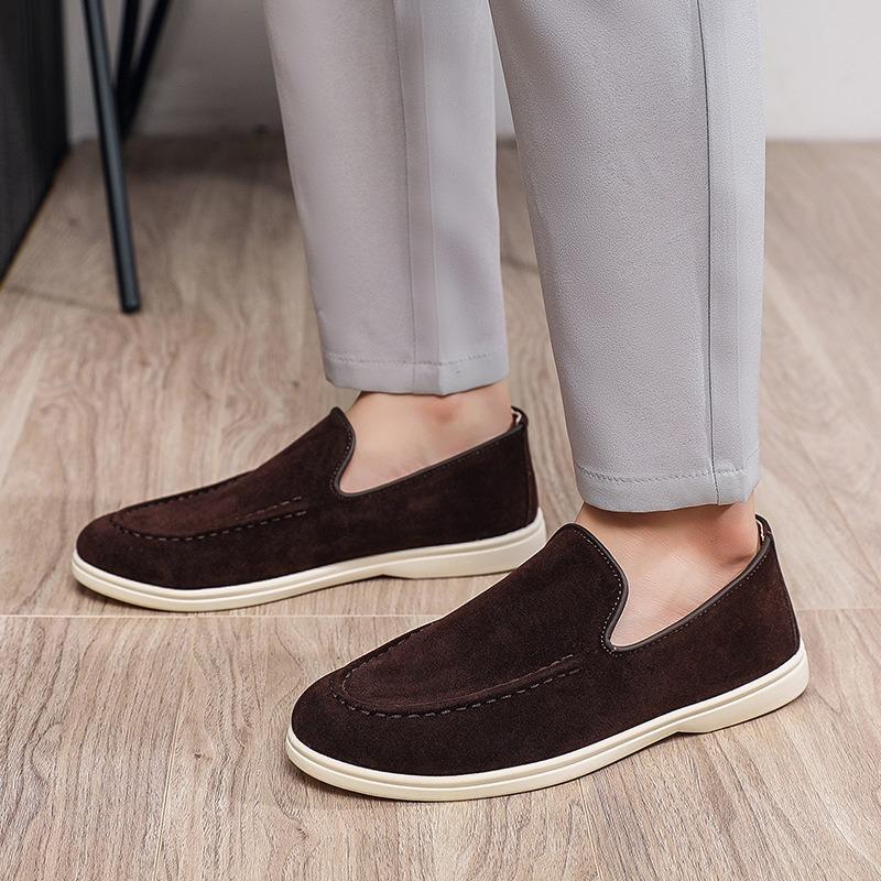 Men's Shoes Summer New Flat-bottomed Feet Lightweight Men's Shoes Fashion Casual Single Shoes Large Size Men's Shoes Business Leather Shoes