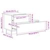 Nightstand with LED Lights Grey Sonoma 70 X 36 X 40.5 Cm