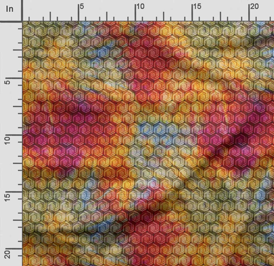 Soimoi Geometrischer Druck, Baumwollbatist, Quiltstoff, verkaufter Massenware 42 Zoll breit, mittelschwerer Baumwollstoff,