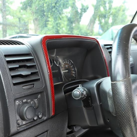 Red Carbon fiber Dashboard Panel Cover Trim Sticker For Hummer H3 2005-09