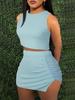 2026 Women's Sleeveless Tank Top & Mini Skirt Two-Piece Set