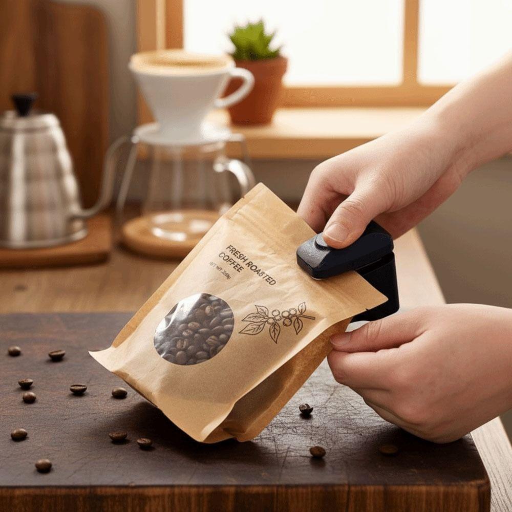 Handheld Plastic Bag Sealer USB Rechargeable Magnetic Portable Sealing Machine Heat Sealer Hand Pressed Food Packaging Sealer
