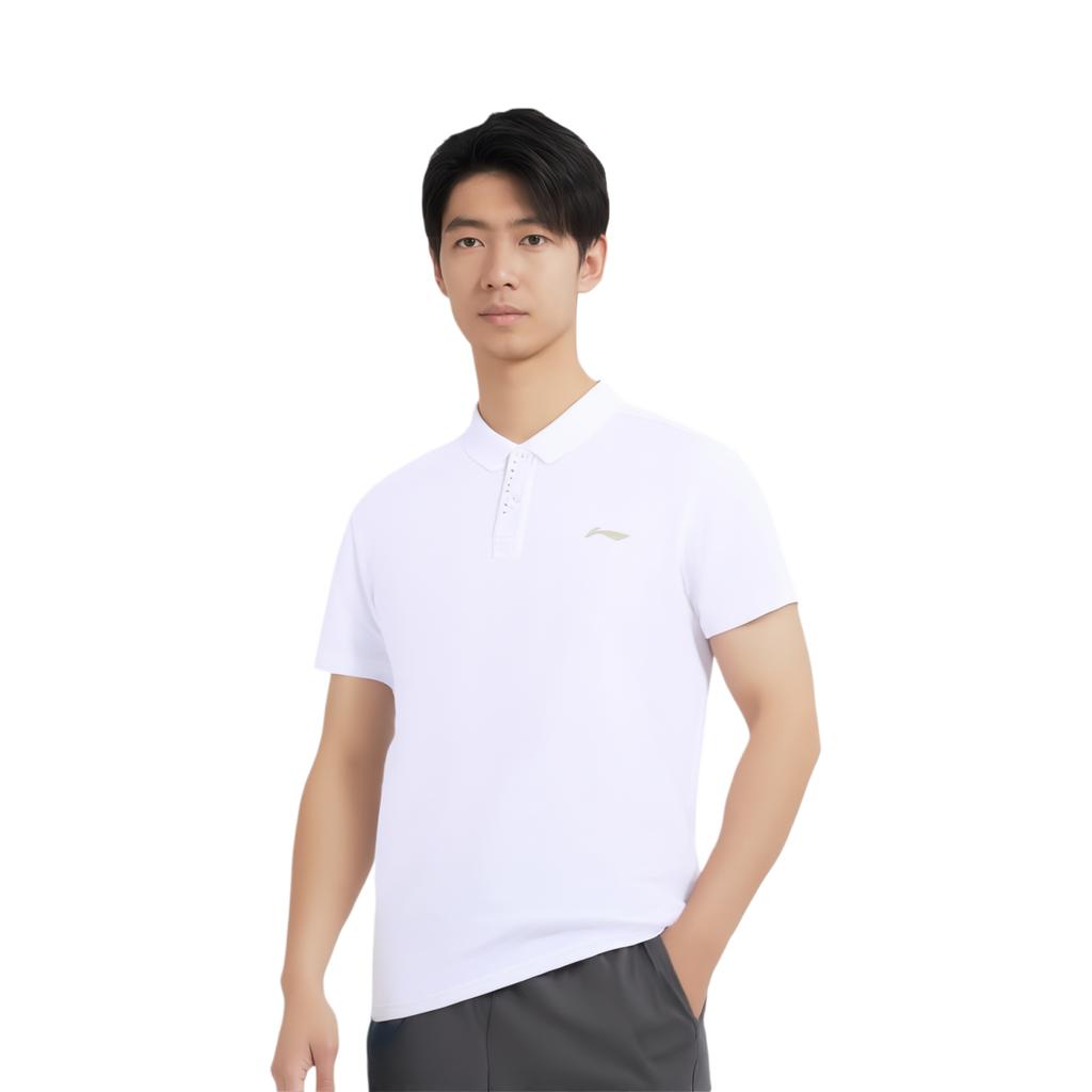 Li Ning Fitness Series Polo Shirt Men's White APLT009-2