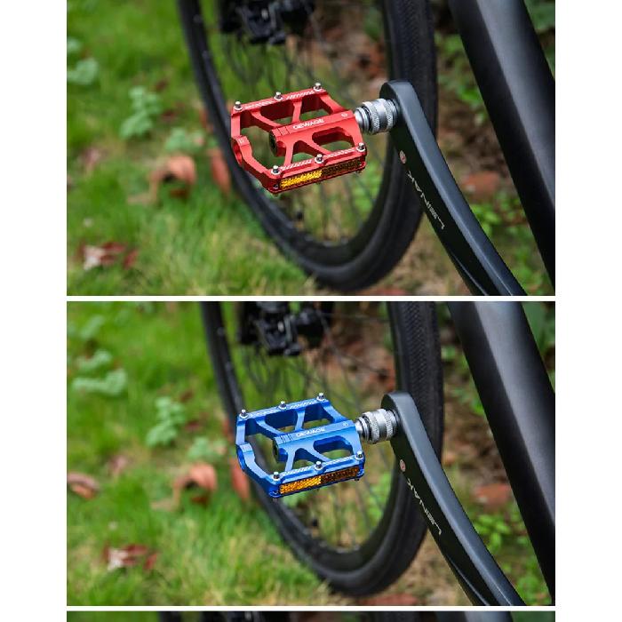 aluminum alloy quick release pedals with reflector, suitable for brompton dahon folding bikes and MTB road bike