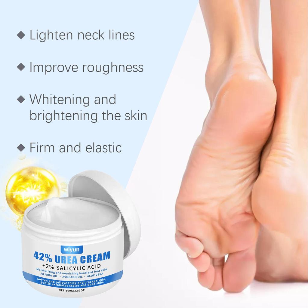 Wiyun Urea Moisturizing Foot Repair Cream Nourishing Foot Moisturizer with Urea Gentle Care for Soft Feet 100g