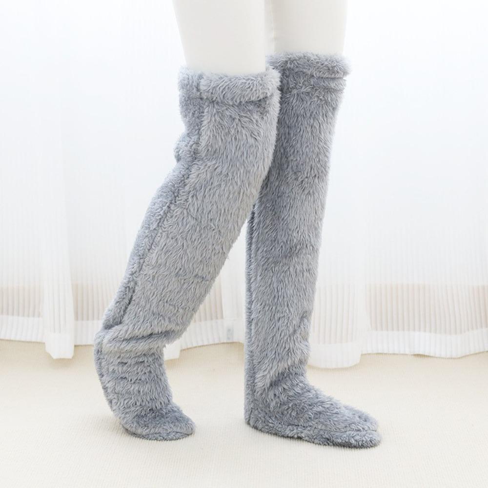 Loose Floor Socks Coral Fleece Long Socks Portable Leg Warmer