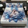 3pcs Holy Virgin Mary Print Coreless Bed Sheet Set Multiple Sizes Bedcovers Bedroom Bedding Decorations Soft Machine Washable