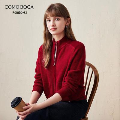 Kemon Boca Women's 100% Wool Thickened Knit Cardigan