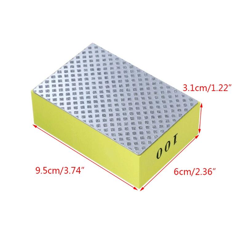 Durable Diamond Hand Polishing Pads for Sanding Concrete Glass Stone Granite Marble Remove for Sharp Edge 60# 100# 200#