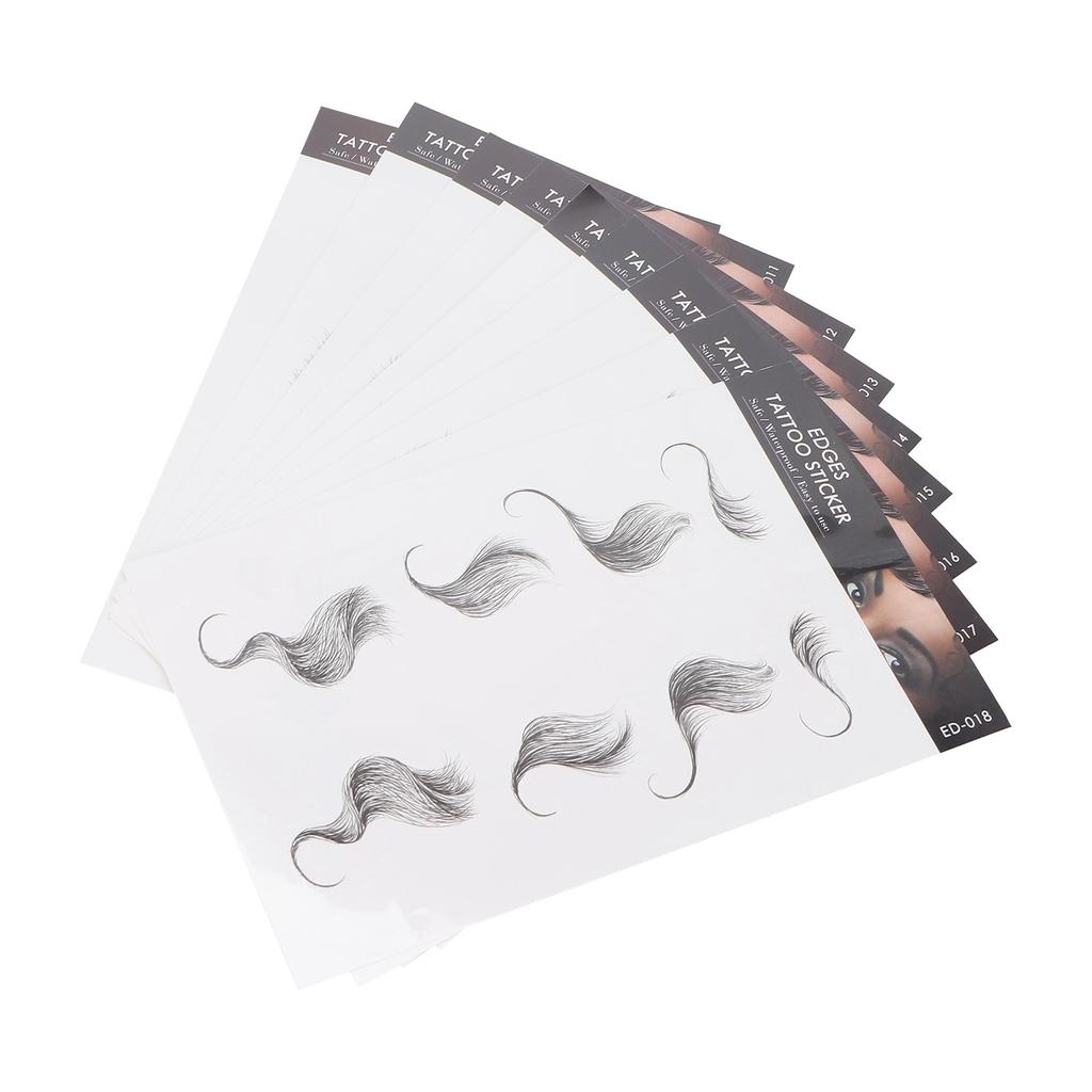 Hair Tattoo Sticker Hair Salon DIY Hairstyling Hair Stickers Fake Hairline Sticker 9pcs/Set