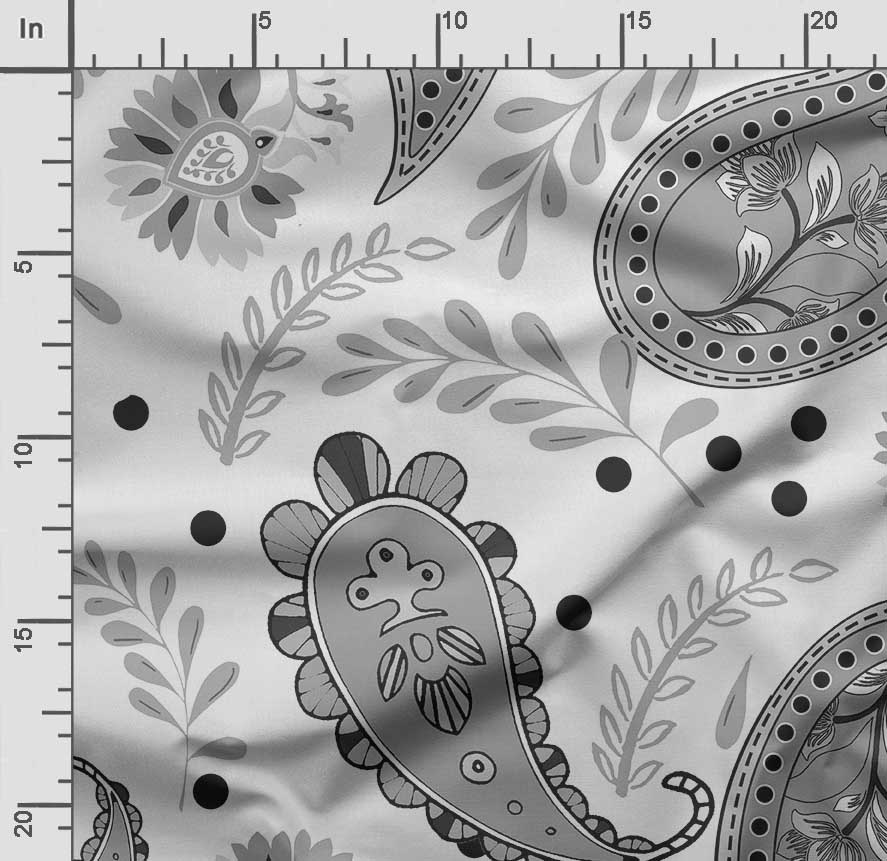 Soimoi Asian Paisley Print,  Cotton Cambric, Quilting Fabric Sold by The Yard 42 Inch Wide, Medium Weight Cotton Fabric,